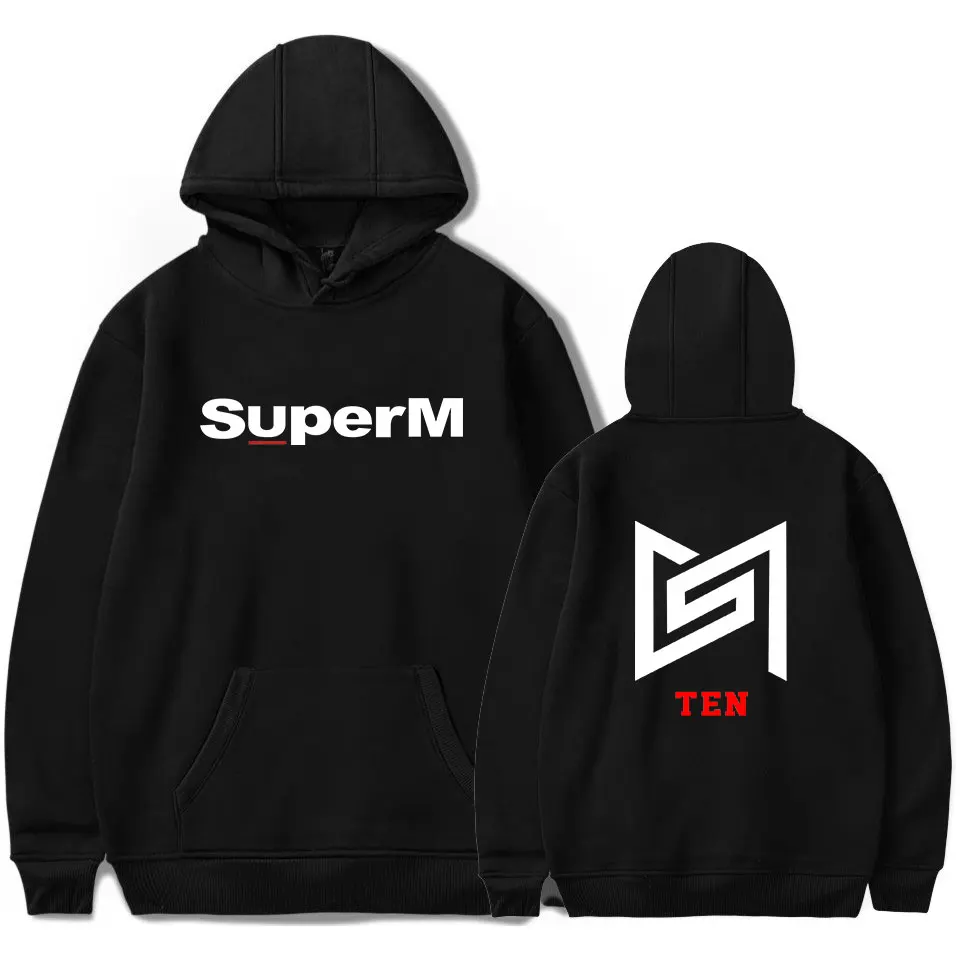 Новинка SuperM толстовка модная Дамская Мужская Толстовка Красная удобная куртка Осень Зима Мальчики и девочки мода SuperM пуловеры