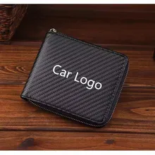 

Men Carbon Fiber Genuine Leather Wallet ID Card Holders Purse For Mercedes Benz AMG A C E Class GLK GLC GLA W203 W210 W211 W204