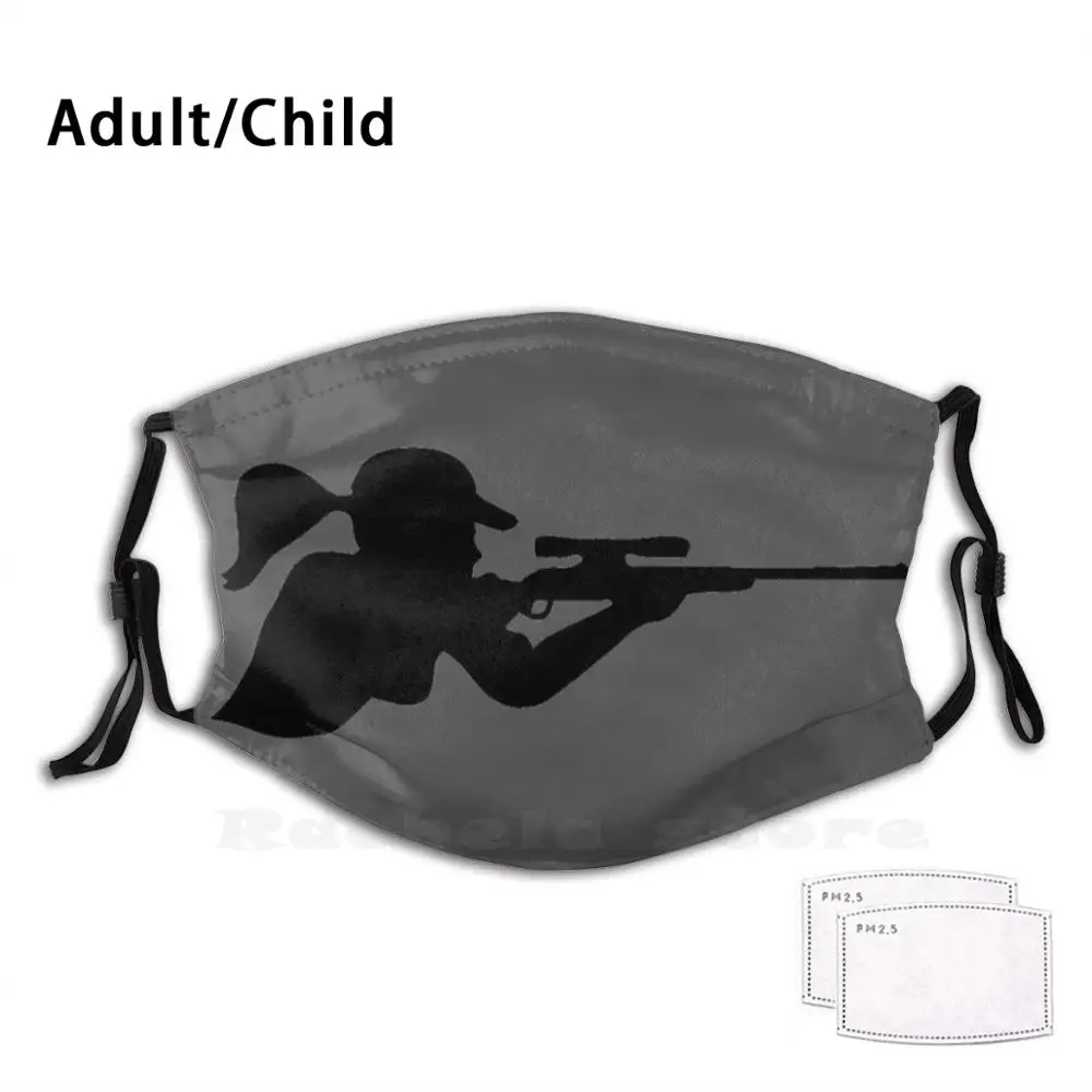 

Girls Hunt Adult Kids Anti Dust Filter Diy Mask Hunting Female Womens Gun Rifle Outdoors Adventure Buck Deer Mosse Game