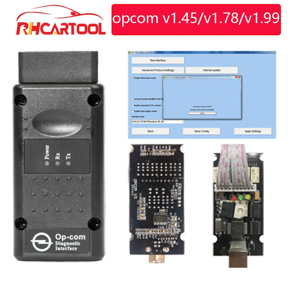 Op com opcom V1.99 с PIC18F458 FTDI op OBD2 инструмент диагностики автомобиля для Opel OPCOM шина сети