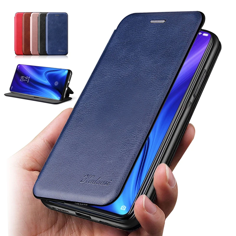 Чехол-книжка для xiaomi mi 9 t pro кожаный с подставкой | Мобильные телефоны и аксессуары