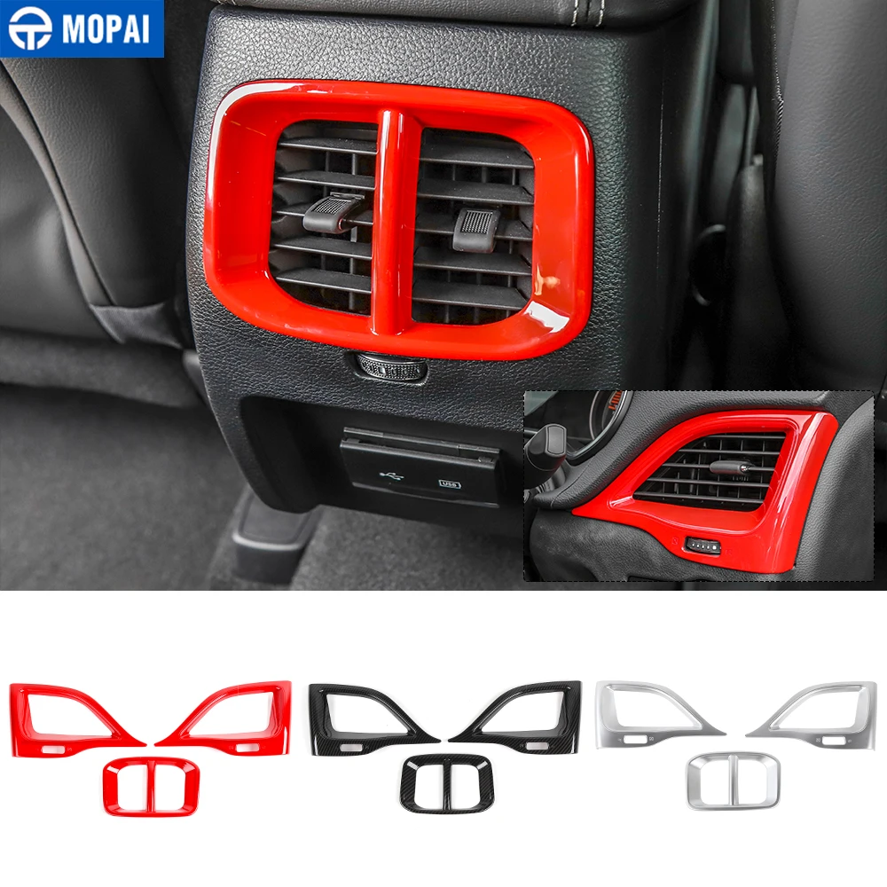 

MOPAI for Cherokee 2019+ Car Instrument Panel Side Rear Air Conditioning Vent Outlet Decoration Cover for Jeep Cherokee 2019+