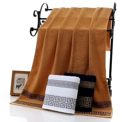 HOT Cotton Gilding Geometric Pattern Solid Color Men's Soft Washcloth Travel Hotel Camping Portable Towel Gym Sports Towel Gift