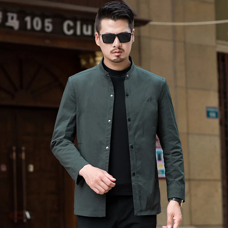 

2020 New Style MEN'S Coat Casual Spring And Autumn Jacket Thin Autumn Middle-aged Men'S Wear Daddy Clothes Autumn Clothing Coat