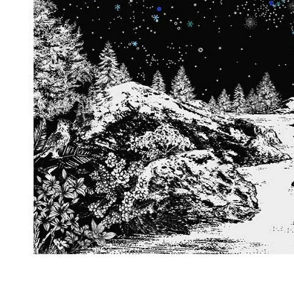 Звездное ночное небо печатное Искусство гостиная отель подарки Прочный Настенный домашний Декор Фон гобелен с пейзажем спальня