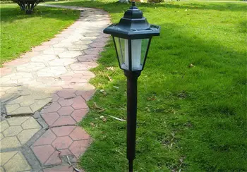 

White Led Lamp Outdoor Solar Power LED Path Way Wall Landscape Mount Garden Fence Lamp Light TR Hot Selling Dropshipping