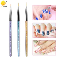 3 шт./компл. 7 мм 9 мм 11 мм Лайнер Кисть для дизайна ногтей живопись металлический мрамор акриловая кисточка для рисования УФ гель наконечник инструмент для ногтей