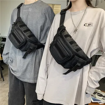 

Trendy Brand Waterproof Function Bags Multifunctional Men's Messenger Bag Backpack Sports Waist Bags Mobile Phone Bag Fanny Pack