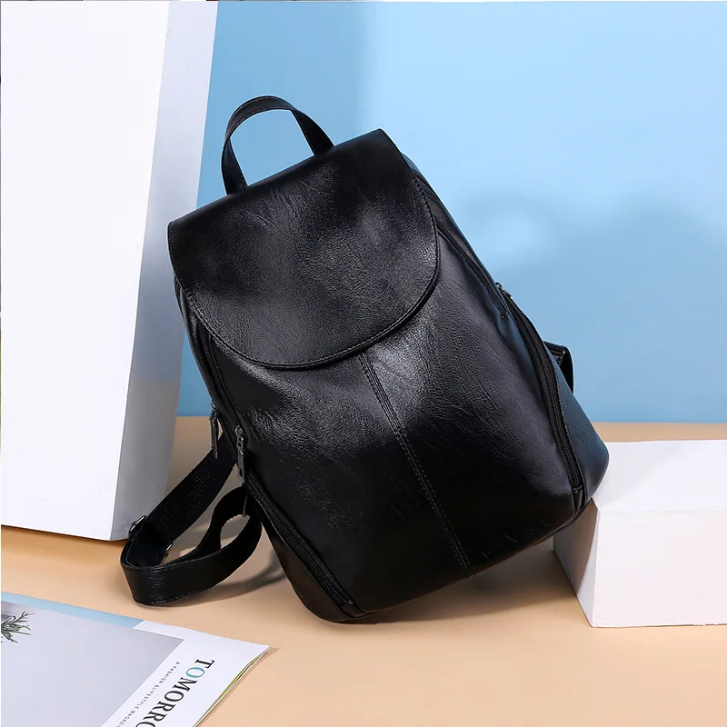 

On Trending Korean-style Versatile Shoulder WOMEN'S Bag Casual Large-Volume Soft Leather Fashion Backpack Travel Bag Women's