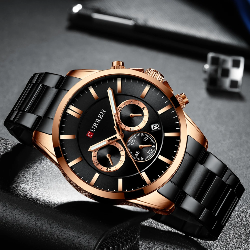 Relojes hombre Curren Новинка Топ бренд мужские роскошные часы модные повседневные
