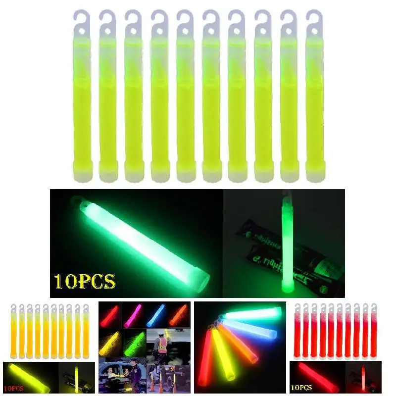 Glow Sticks Glow Light 10pcs /lot 6inch multicolor Glow Stick Chemical light stick Camping Emergency decoration Party clubs supplies Chemical Fluoresce
