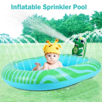 

piscinas Inflatable Sprinkler Pool Water Waterpark For Kids Toddlers Kiddie Wading Sprinkler Play Pad Mat Water Games Beach Mat