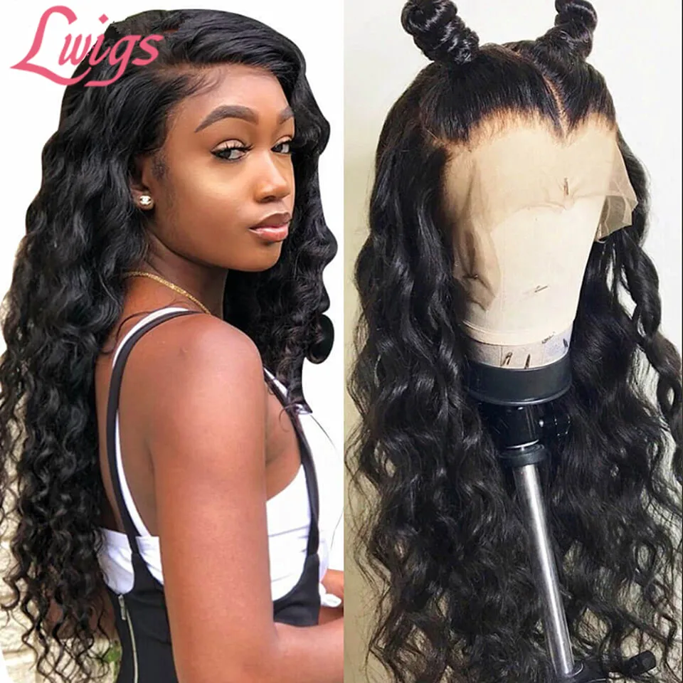 

Glueless Full Lace Human Hair Wigs 180 Density HD Transparent Brazilian Lace Wig Deep Wave Pre Plucked With Baby Hair Lwigs Remy