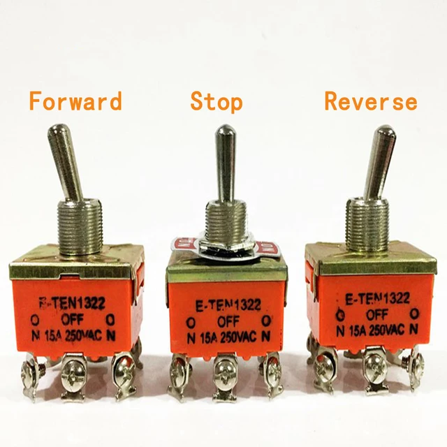 Interrupteur étanche à bascule à polarité inversée 12V 30a DC, commande de  moteur, prise d'alimentation pour RV, interrupteur momentané (ON)-Off-(ON)  DPDT 3 positions - AliExpress