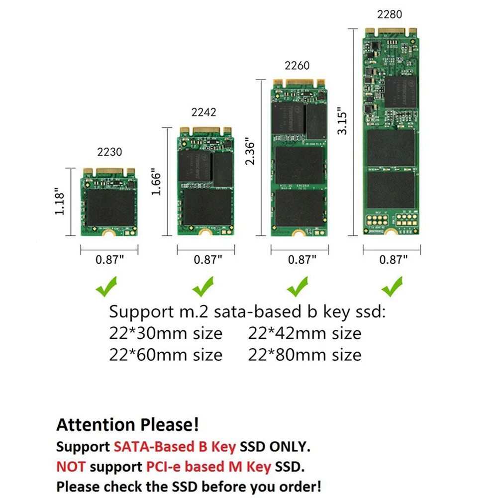 M.2 NGFF B Ключ к USB 3,1 чехол на жесткий диск конвертер адаптер для ПК компьютер тип-c конвертер адаптер 2230/2242/2260/2280