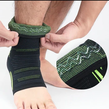 1Unit Beschermende Voetbal Enkel Ondersteuning Basketbal Enkel Brace Antislip Silicagel Riem Riem Enkel Protector Fitness Apparatuur