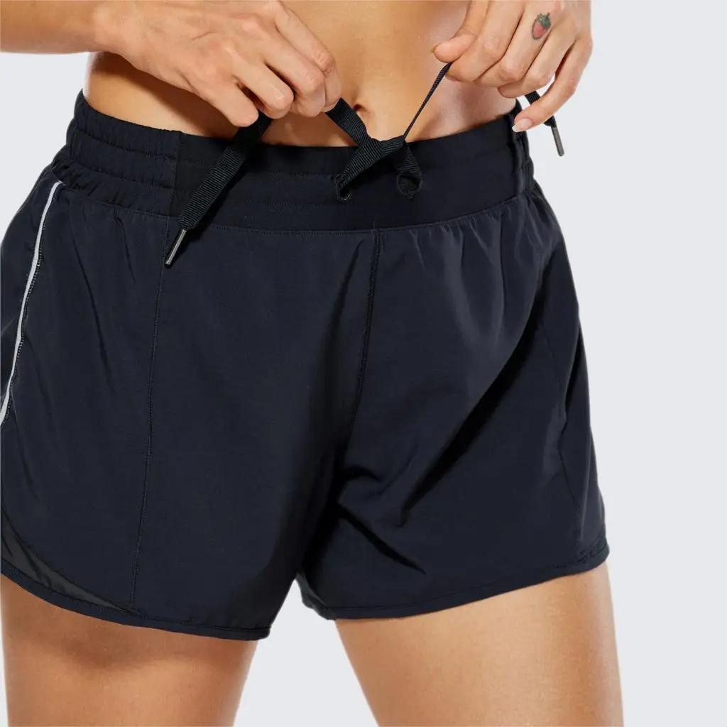 Navy03 La Isla женские спортивные шорты для фитнеса, спортзала, бега с карманом-4 дюйма - Цвет: Navy03