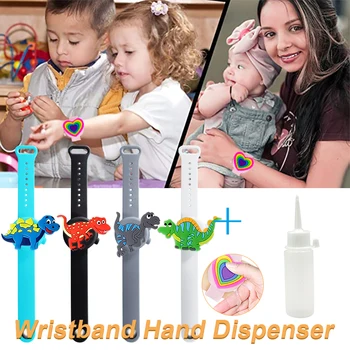 

Kid Cartoon Hand Sanitizer Bracelet Portable Disinfectant Wristband No-washing alcohol gel dispenser