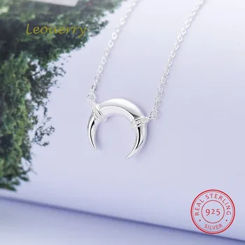 

Leouerry 925 Sterling Silver Crescent Pendant Necklace Silver Short Chain Necklaces Women Ladies Jewelry Birthday Gift