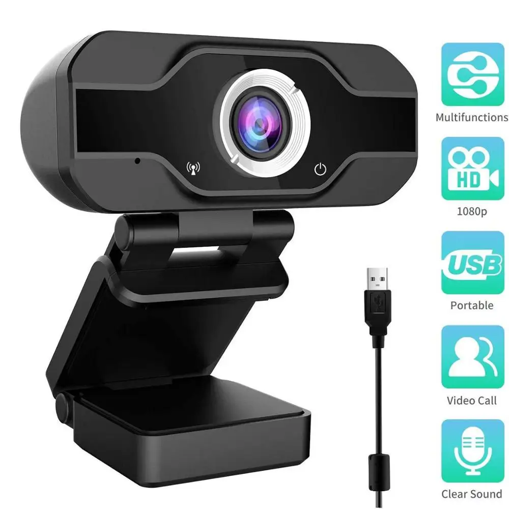 

1080P HD Webcam Built-in Microphone Smart Web Camera USB Pro Stream Camera for Desktop Laptops PC Game Cam For IOS Windows M2