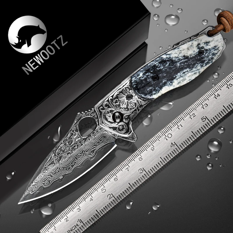 Дамасская сталь карманный складной Ножи ручной работы японский VG10 Сталь стержня