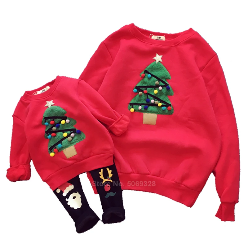 Color2onesweater Семейные рождественские пижамы; свитера; зимние рождественские одинаковые комплекты для мамы, папы, мальчиков и девочек; новогодние Зимние толстовки с капюшоном и рождественской елкой; одежда - Цвет: Color2onesweater