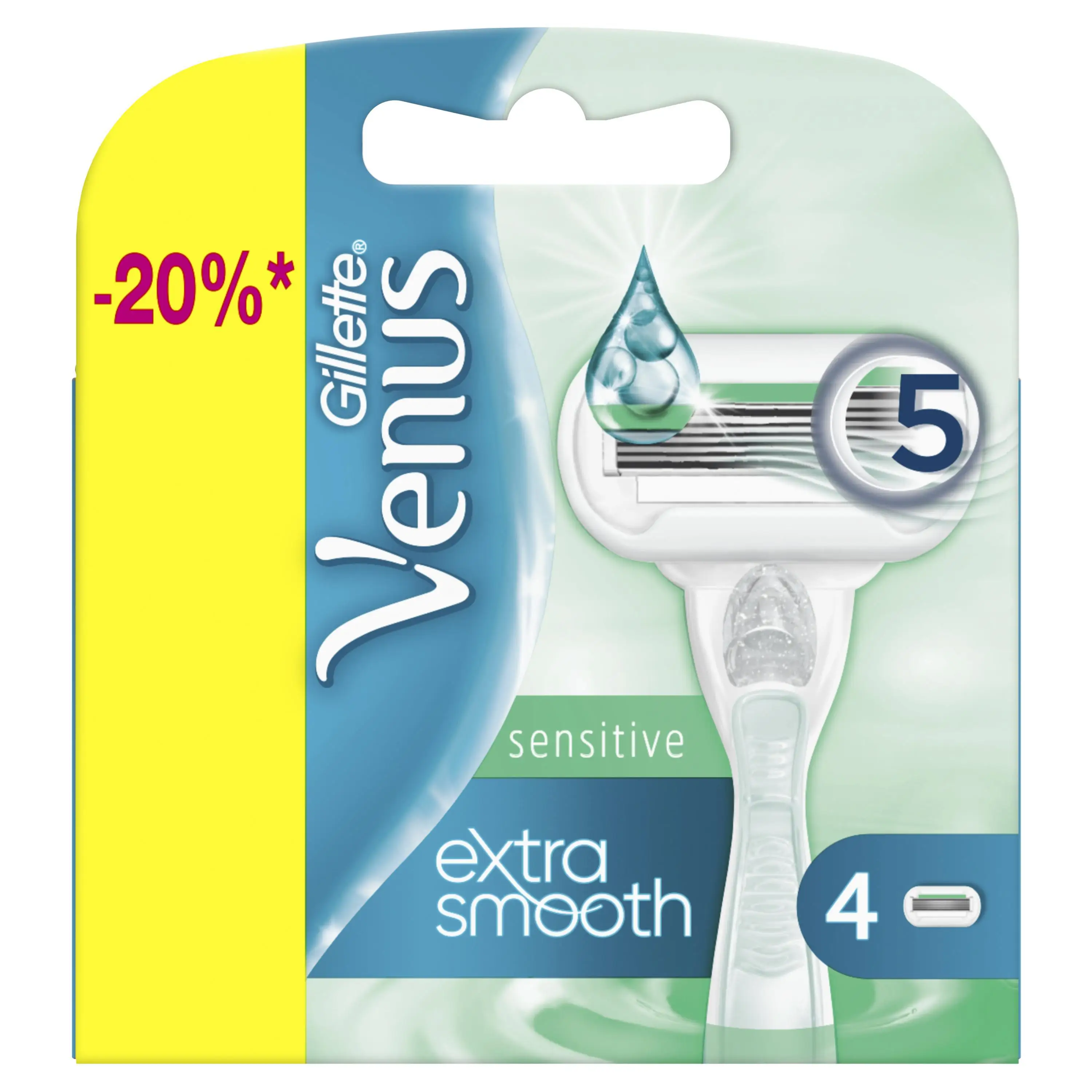 Venus Extra Smooth Sensitive Сменные Кассеты Для Бритвы 4 шт. | Красота и здоровье