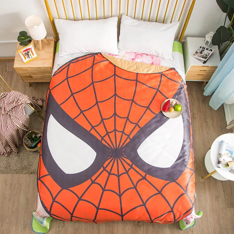 E 80X110cm 80*110 см Tencel мультфильм Печать Дети Лето Прохладное Одеяло моющееся летнее тонкое стеганое одеяло дышащий colcha Детская комната украшения - Цвет: E 80X110cm