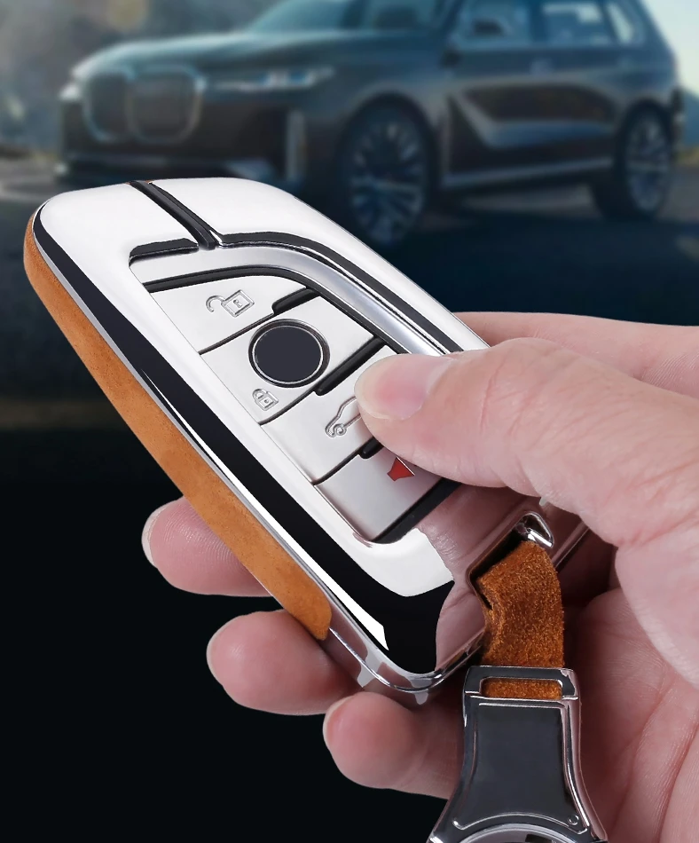 Высокое качество автомобиля замши ключ чехол держатель Крышка для BMW X1 X3 X4 X5 X6 E90 E60