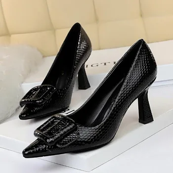 

Fashion sexy shoes OL snake pattern high heels pointed ladies shoes women shoes high heels shoes women pumps high shoes obuv