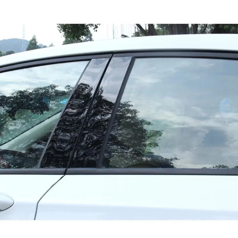 6 шт. для Honda Civic 2006-11 зеркальный эффект оконная стойка столбы крышка отделка автомобиля Pc зеркальный патч