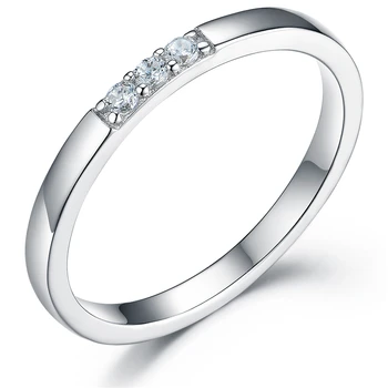 

925 Sterling Silver Ring Bridal Band Clear Cubic Zirconia Simple Classic Ring Women Girls Korean Wedding Engagement Jewelry