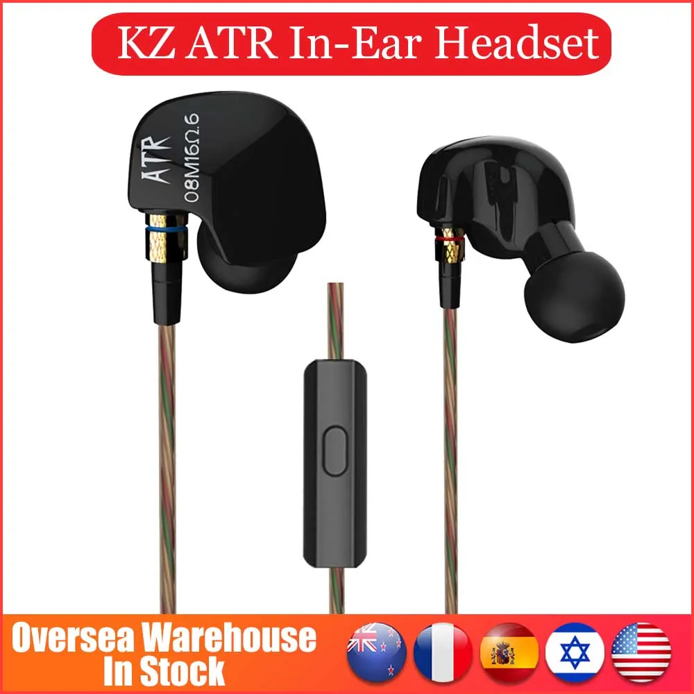KZ ATR HIFI стереонаушники 3 5 мм наушники-вкладыши проводные наушники гарнитура с