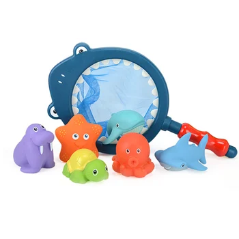 

Baby Bath Toys 0-12 13-24 Months Soft Rubber Animals Kids Water Toy Squeeze Sound Spraying Beach Bathroom Toys For Kid Girl Boys