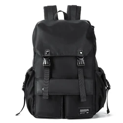 Men's nylon bag trend school backpack outdoor leisure travel backpack Korea backpack black 2021 computer bag