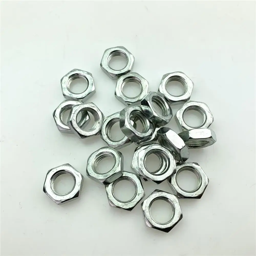 Galvanized hexagon thin nut GB6172 thin nut outer hexagon screw cap