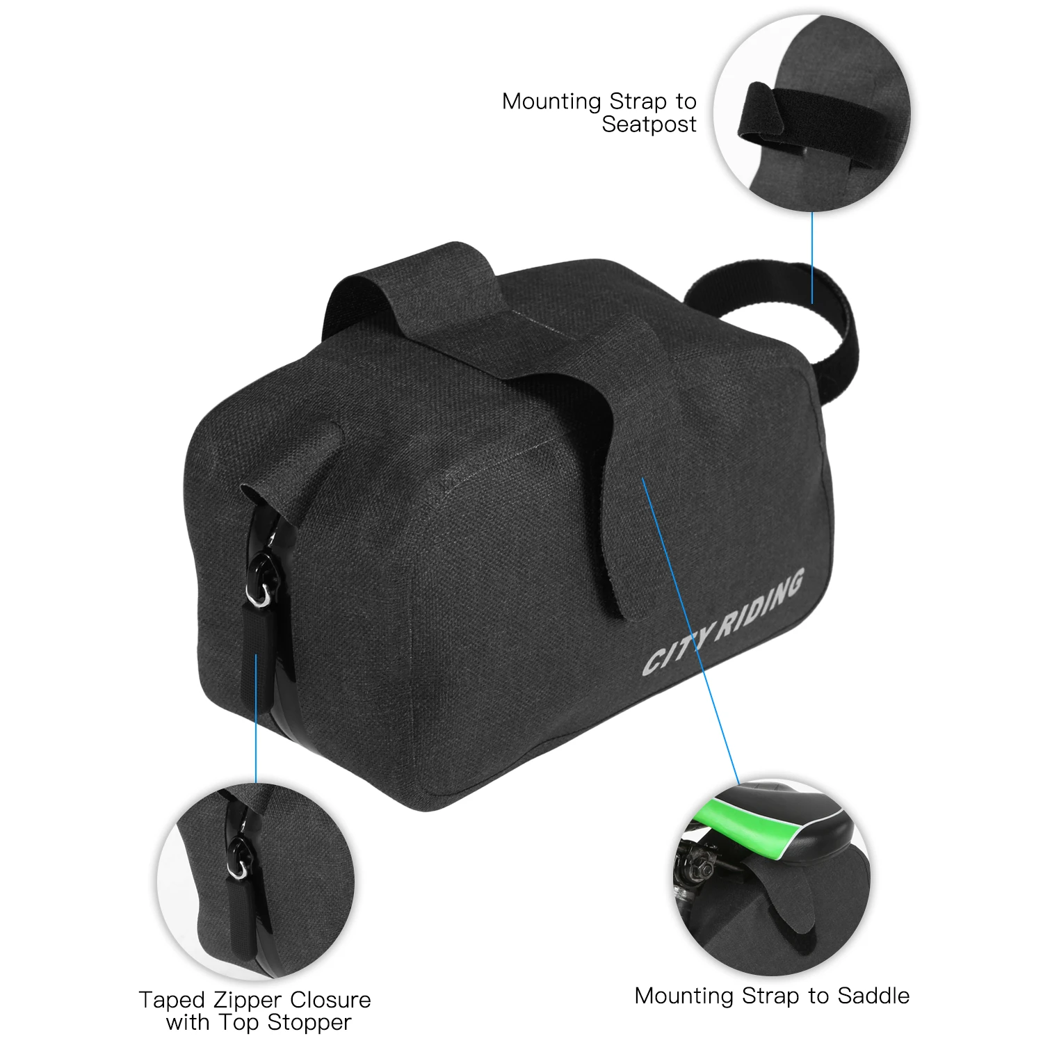 Bike Bag Large Capcaity Rear Saddle Bag Tail Seatpost Nylon Bicycle Bag MTB Road Bike Panniers Bicycle Accessories