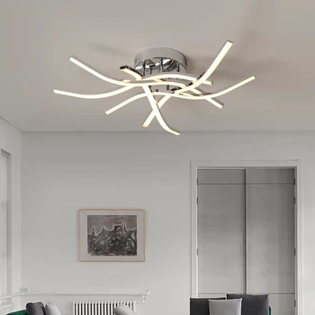

LICAN living study room bedroom modern led chandelier Lighting Chrome Gold Lustre Avize led Modern Chandelier for home