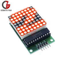 MAX7219 LED Dot Matrix Modulo di Controllo MCU LED Rosso Modulo Display Modulo di Interfaccia 5V 8x8 di Uscita di Ingresso catodo comune per Arduino