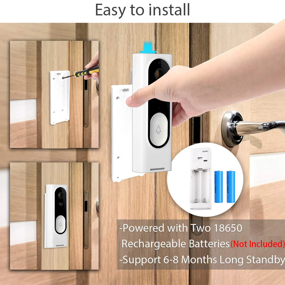 1080P Tuya Smart Wifi дверной Звонок камера кольцо дверной Звонок приложение домофон детектор движения ночное видение камера безопасности