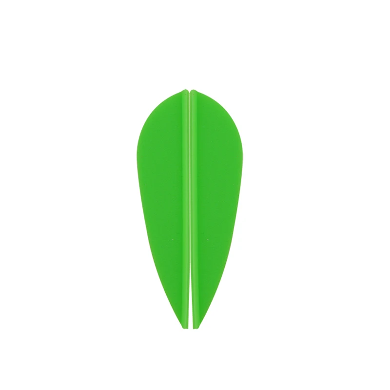 100pcs Drop Green 100 шт стрела из угле-и стеклопластика стрельба 1,75 дюймов стрелка перо резиновые перья стрельба из лука флетки для охоты спортивные аксессуары - Цвет: 100pcs Drop Green