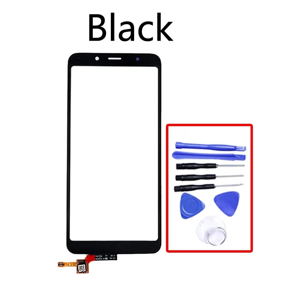 5,4" для Xiaomi Redmi 7A сенсорная панель сенсорного экрана сенсорный экран дигитайзер ЖК-дисплей стеклянная линза Панель запасные части - Цвет: Black-With tool