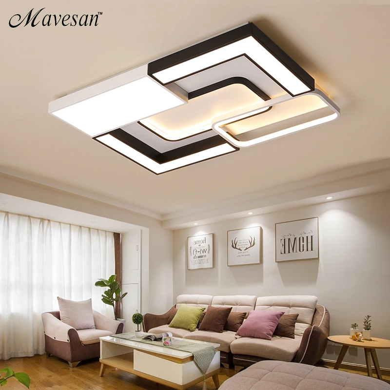 

Dimming Led Ceiling Lights rectangle square shape For Living Room Bedroom Light Fixtures lamparas de techo abajur Home lamps