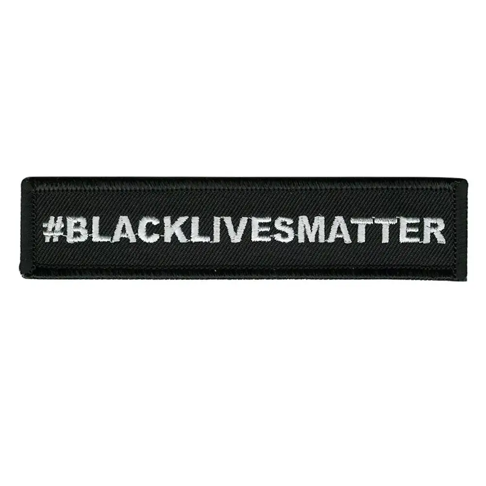 

2.5*11.5cm Black Lives Matter DIY Embroidery Emblem Embroidery Rectangular Emblem Patch For Outdoors