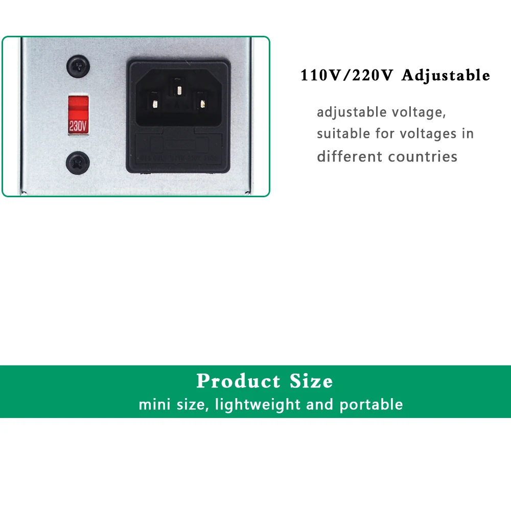 alimentação ajustável 4 dígitos display mini laboratório