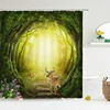 Nature Forest Shower Curtain Waterproof Bathroom Screen Trees Scenery Curtains Polyester cloth Bath Home Curtains 180X200CM ► Photo 3/6