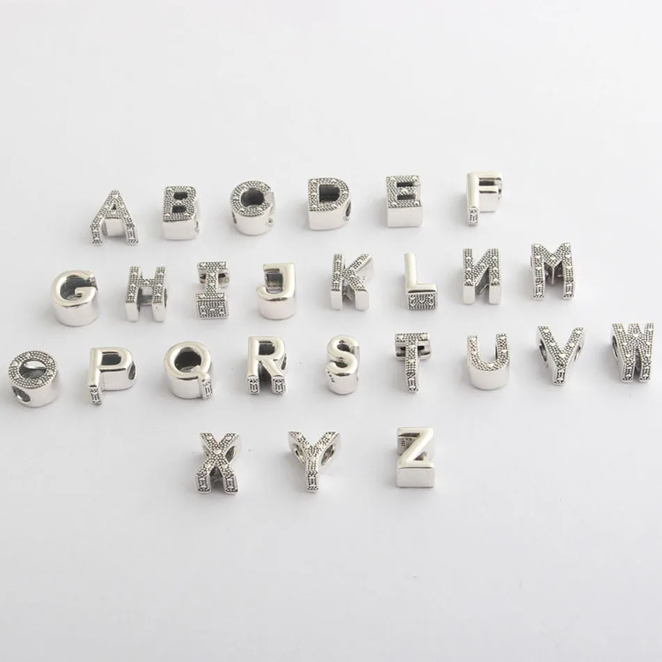 Bracelets Bead Alphabet A z Name Spelling Letters Charms For Women 