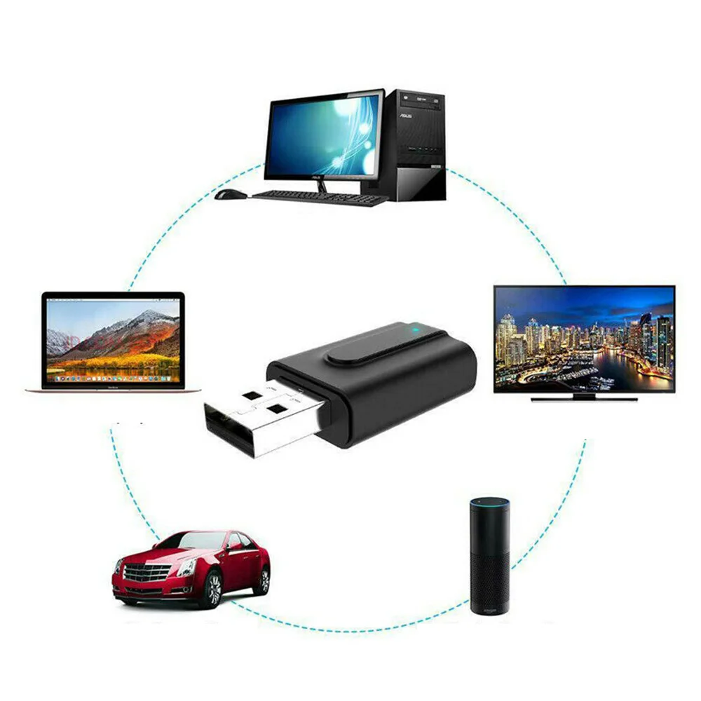 Полезный классический горячий черный Мини AUX стерео USB Bluetooth 5,0 передатчик приемник 3,5 мм аудио адаптер для динамики наушники
