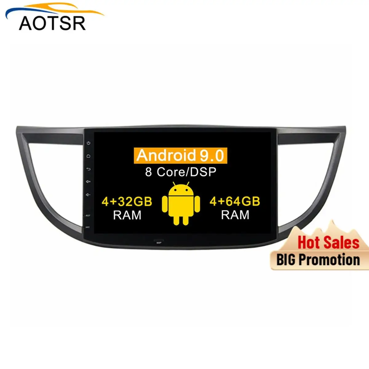 Автомобильный мультимедийный dvd-плеер DSP 4 + 64 ГБ Android 9 0 для HONDA CRV 2012-2015 GPS-навигация