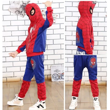 

New Spiderman Baby Boys Clothing Sets Cotton Sport Suit For Boys Clothes Spring Spider Man Cosplay Costumes KIds Clothes Set